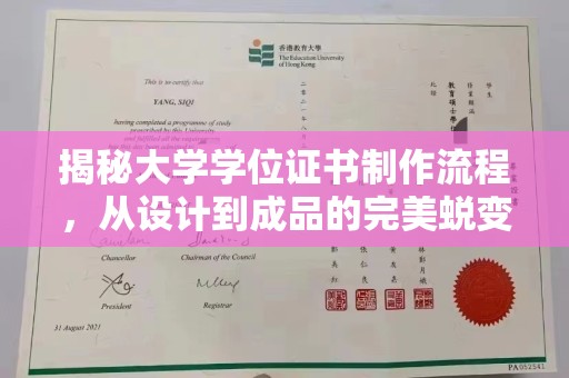 安仁揭秘大学学位证书制作流程，从设计到成品的完美蜕变